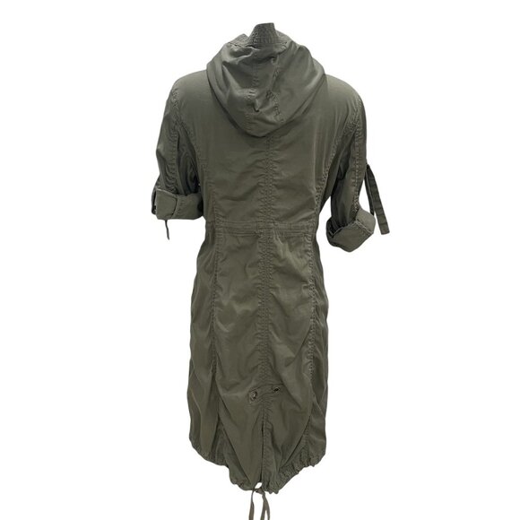 American Rag Olive Green Hooded Utility Jacket Gorpcore Urban Chic Outdoor Camp - Picture 11 of 13